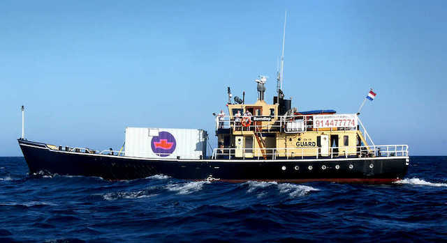 Women On Waves (WoW) enroute to Portugal with A-Portable on deck.